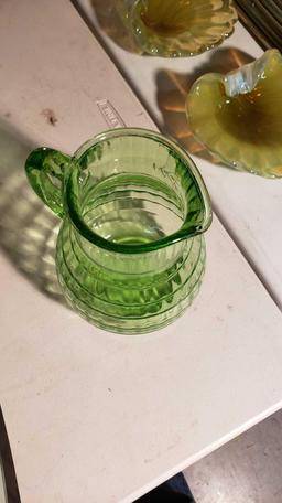 URANIUM GLASS Pitcher