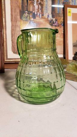 URANIUM GLASS Pitcher