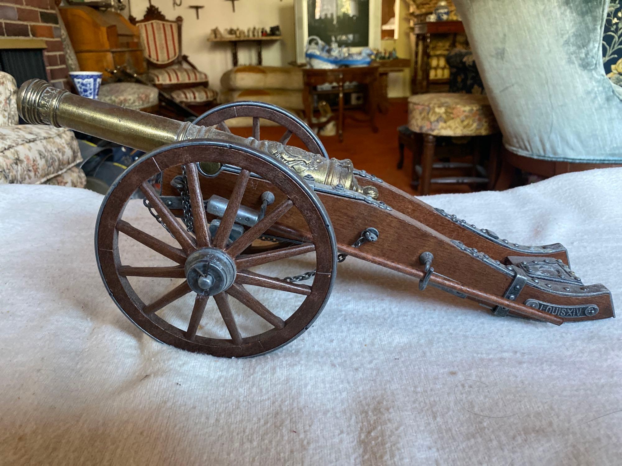 MODEL OF A FRENCH LOUIS XIV CANNON PERIOD 1890-1899