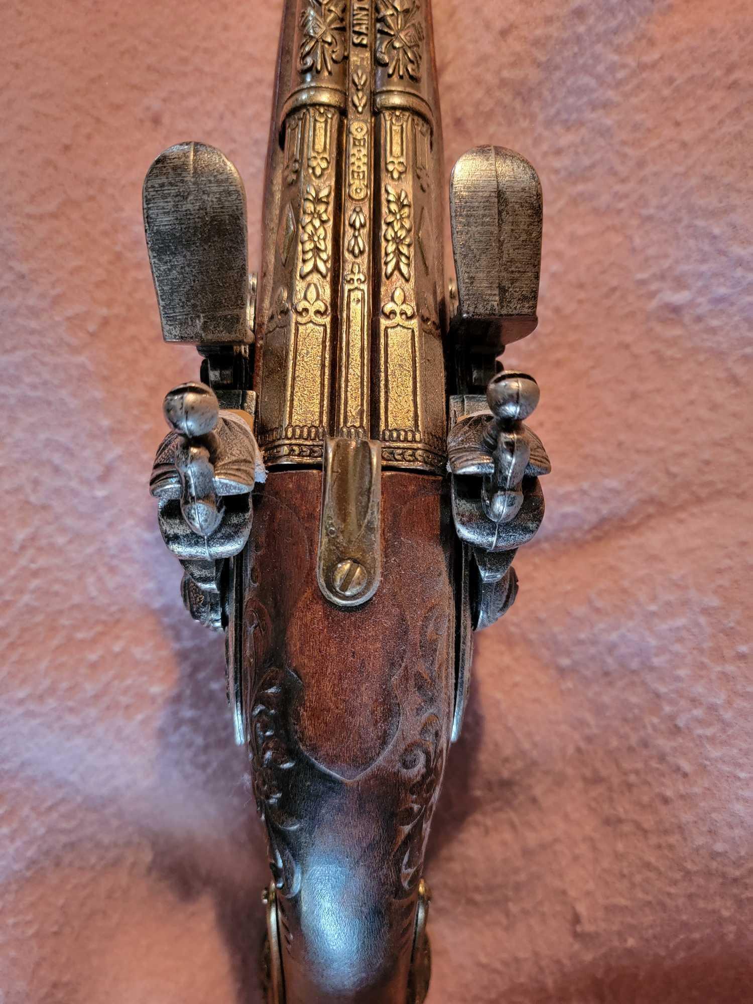 1806 FRENCH NAPOLEON DOUBLE BARREL FLINTLOCK PISTOL