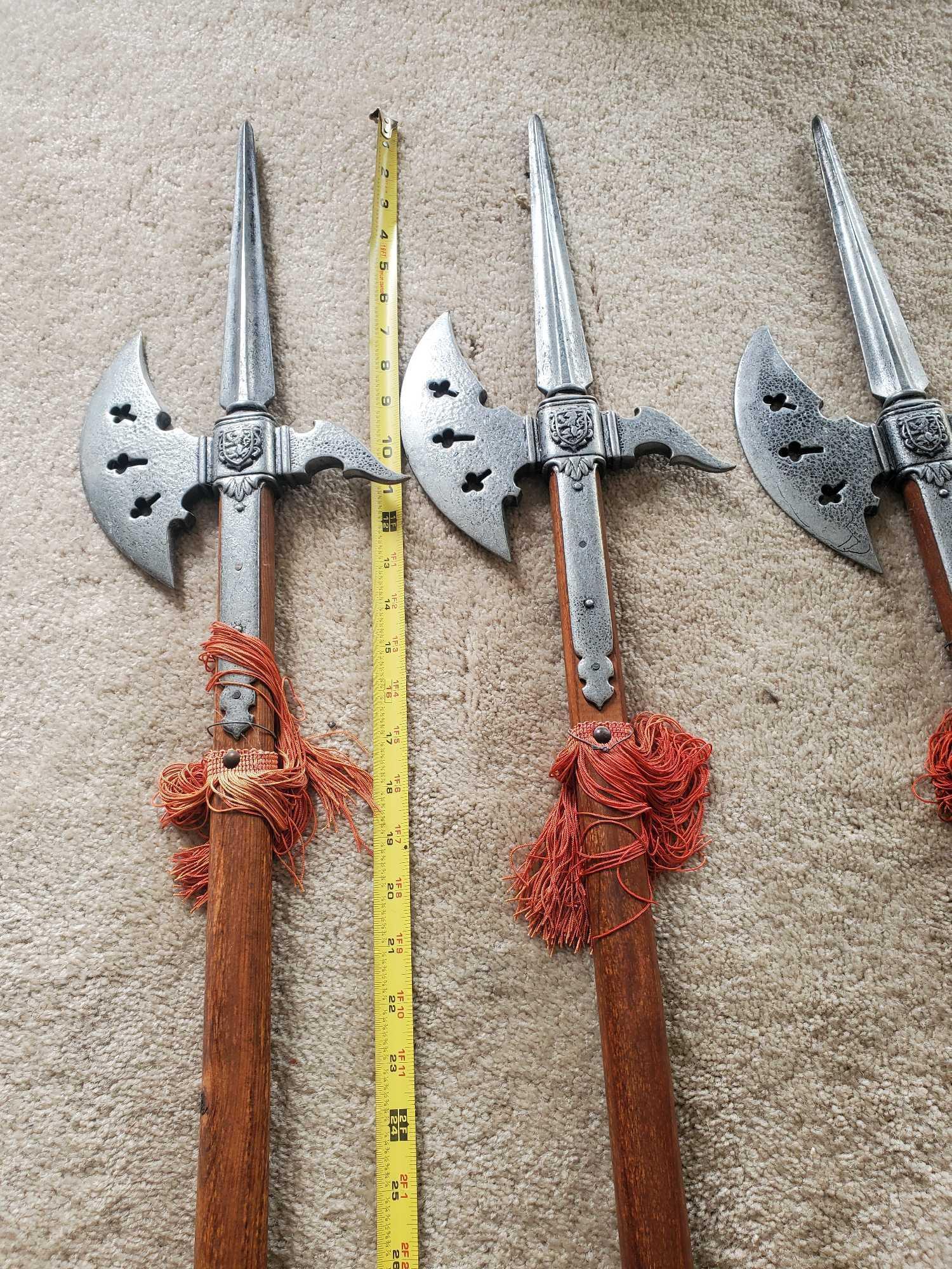 THREE GERMANY 11TH. CENTURY HALBERD REPLICAS