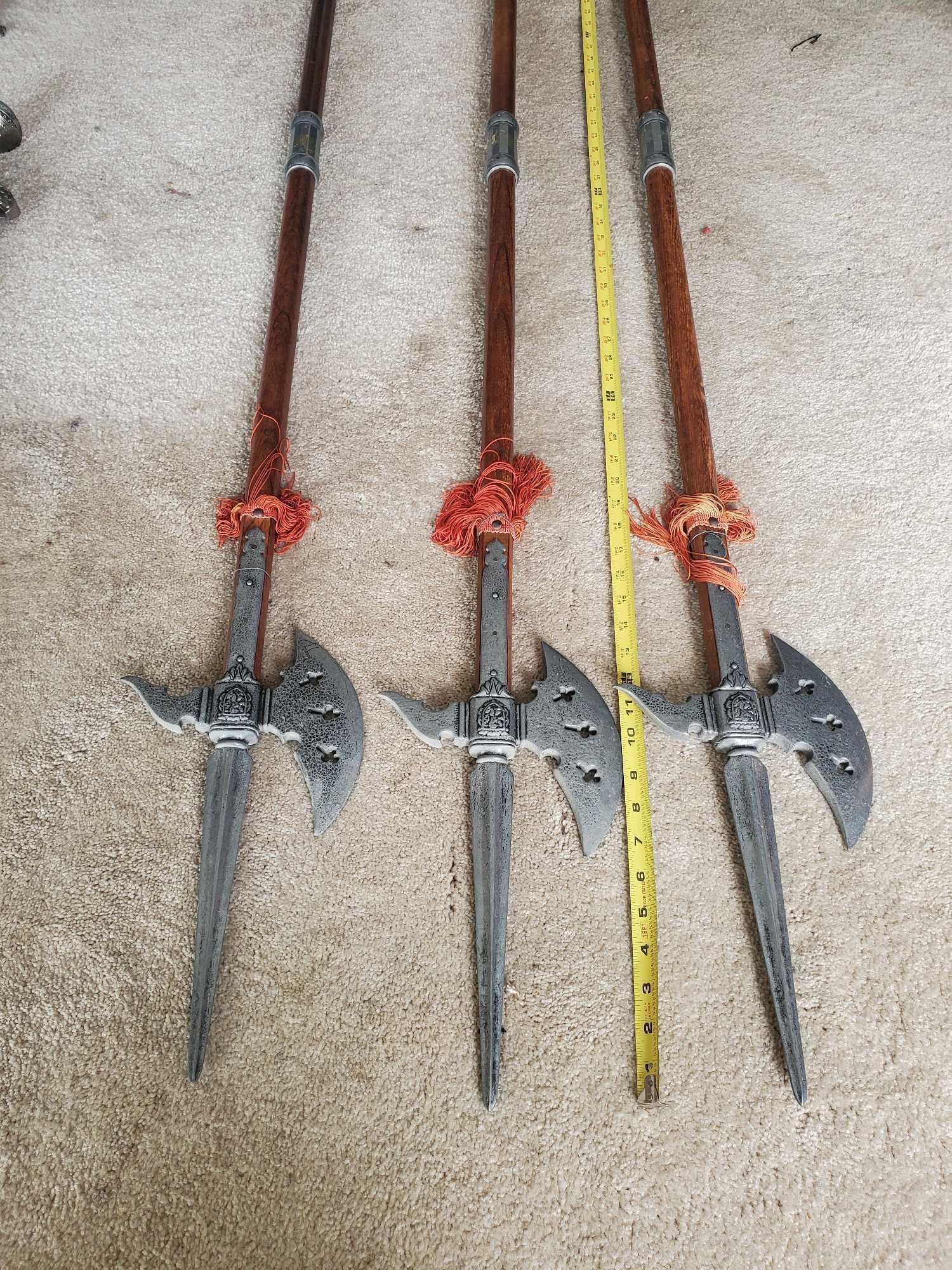 THREE GERMANY 11TH. CENTURY HALBERD REPLICAS