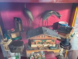 DISPLAY CABINET WITH CONTENTS