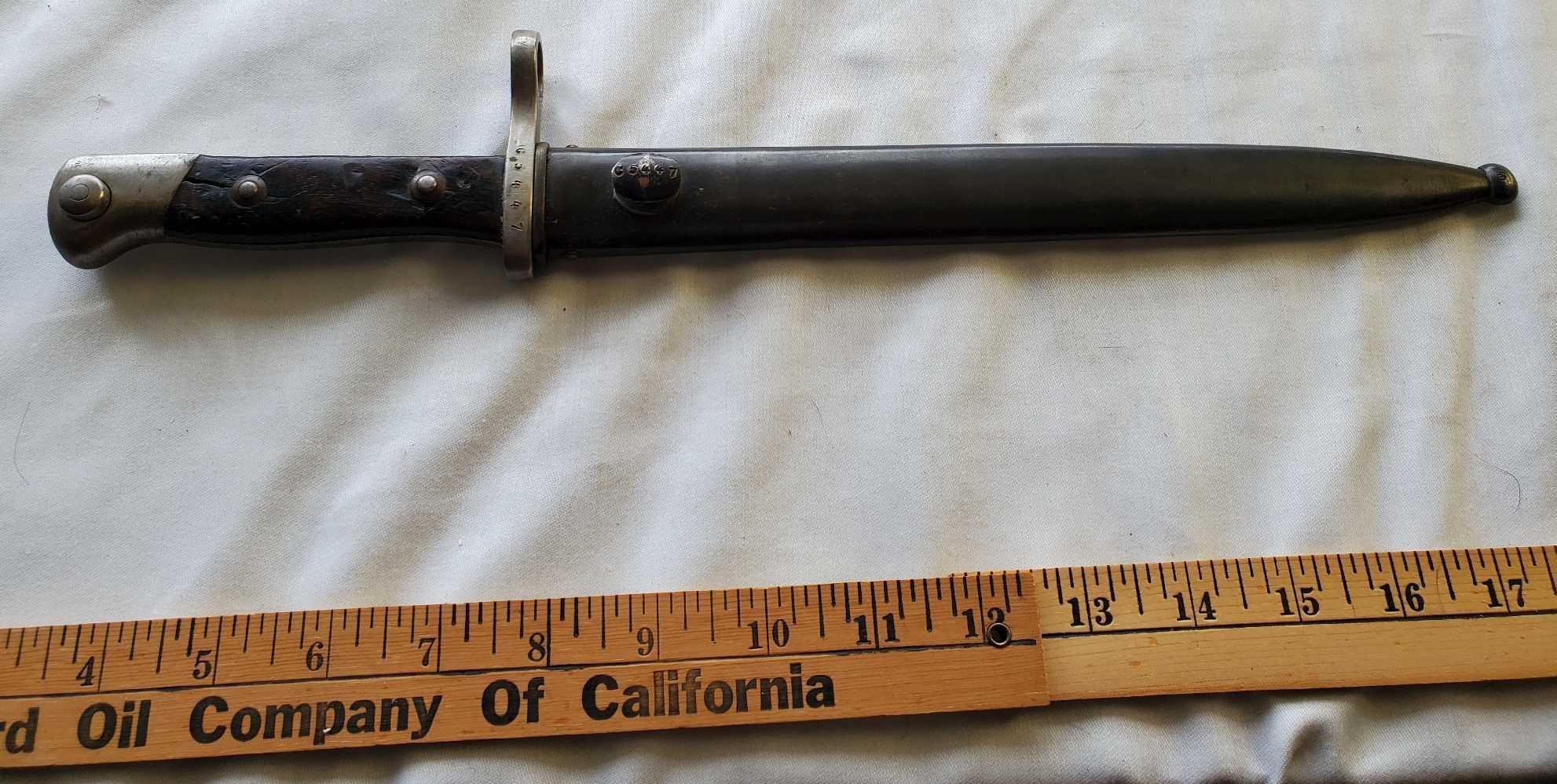 WEYERSBURG KIRSCHBAUM & CO BAYONET WITH SCABBARD