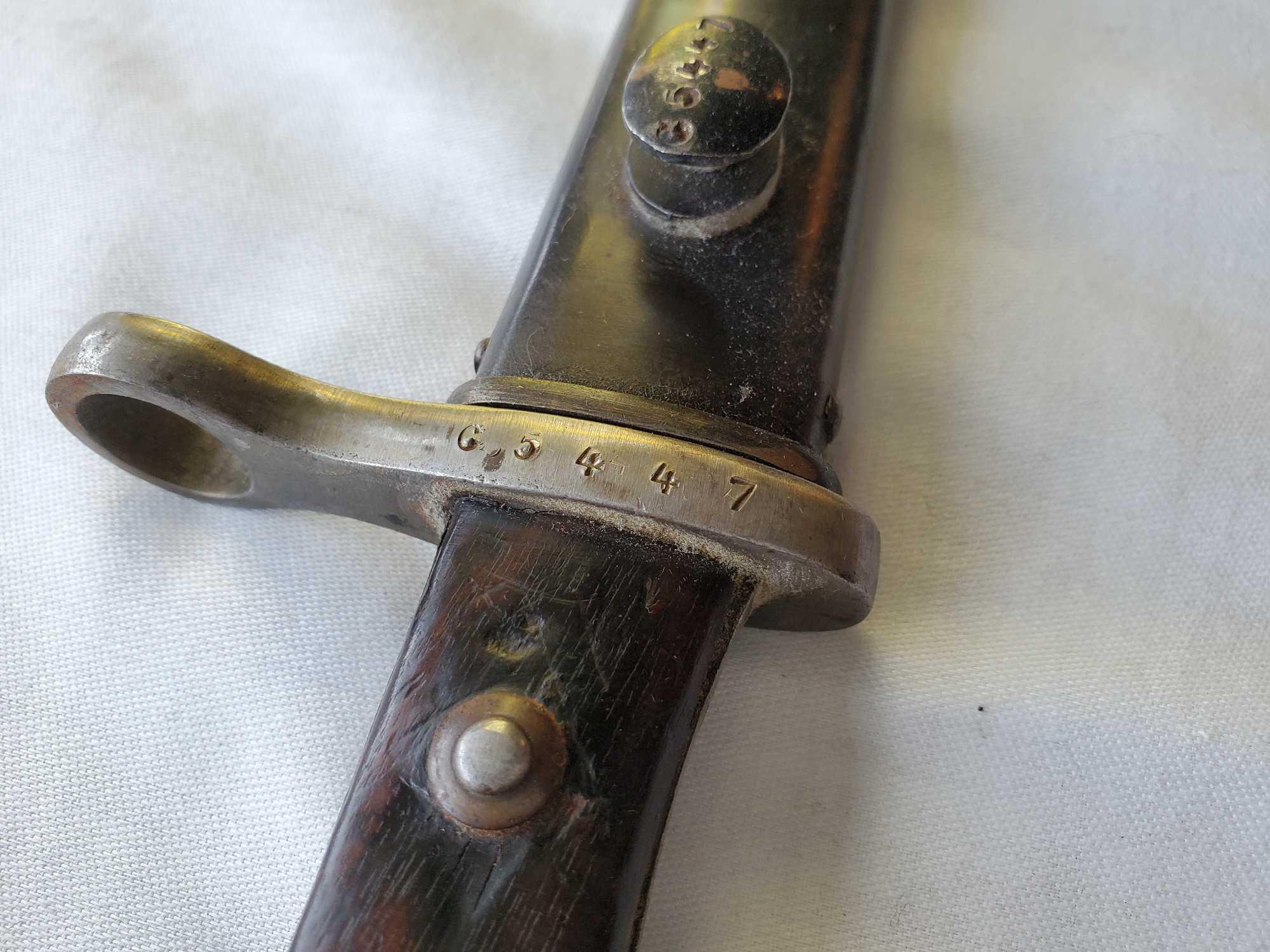 WEYERSBURG KIRSCHBAUM & CO BAYONET WITH SCABBARD