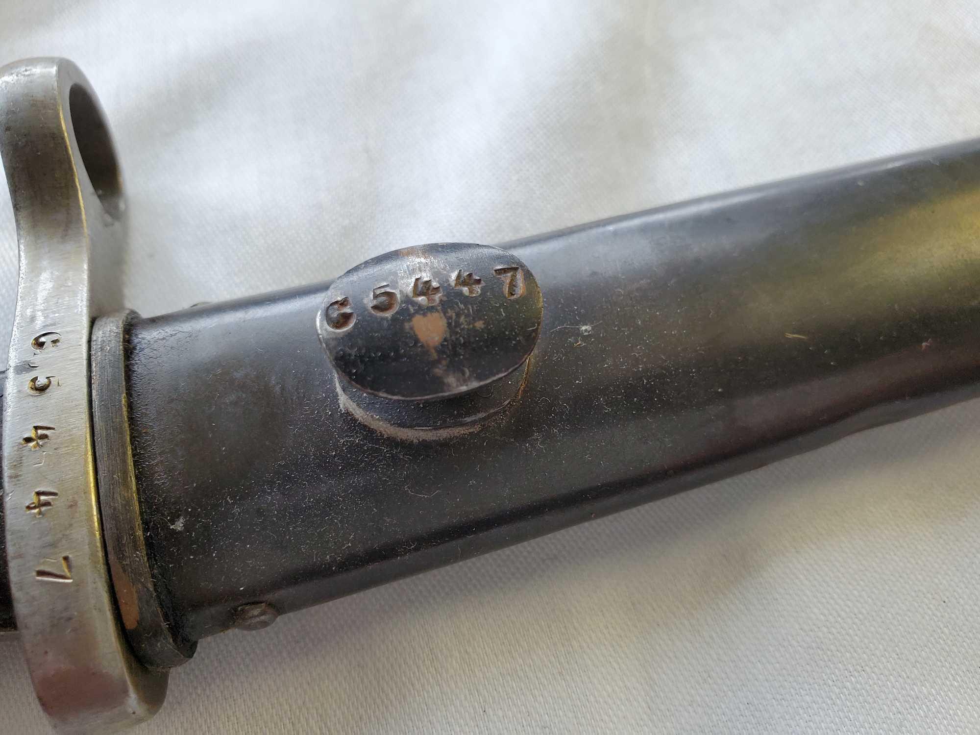 WEYERSBURG KIRSCHBAUM & CO BAYONET WITH SCABBARD