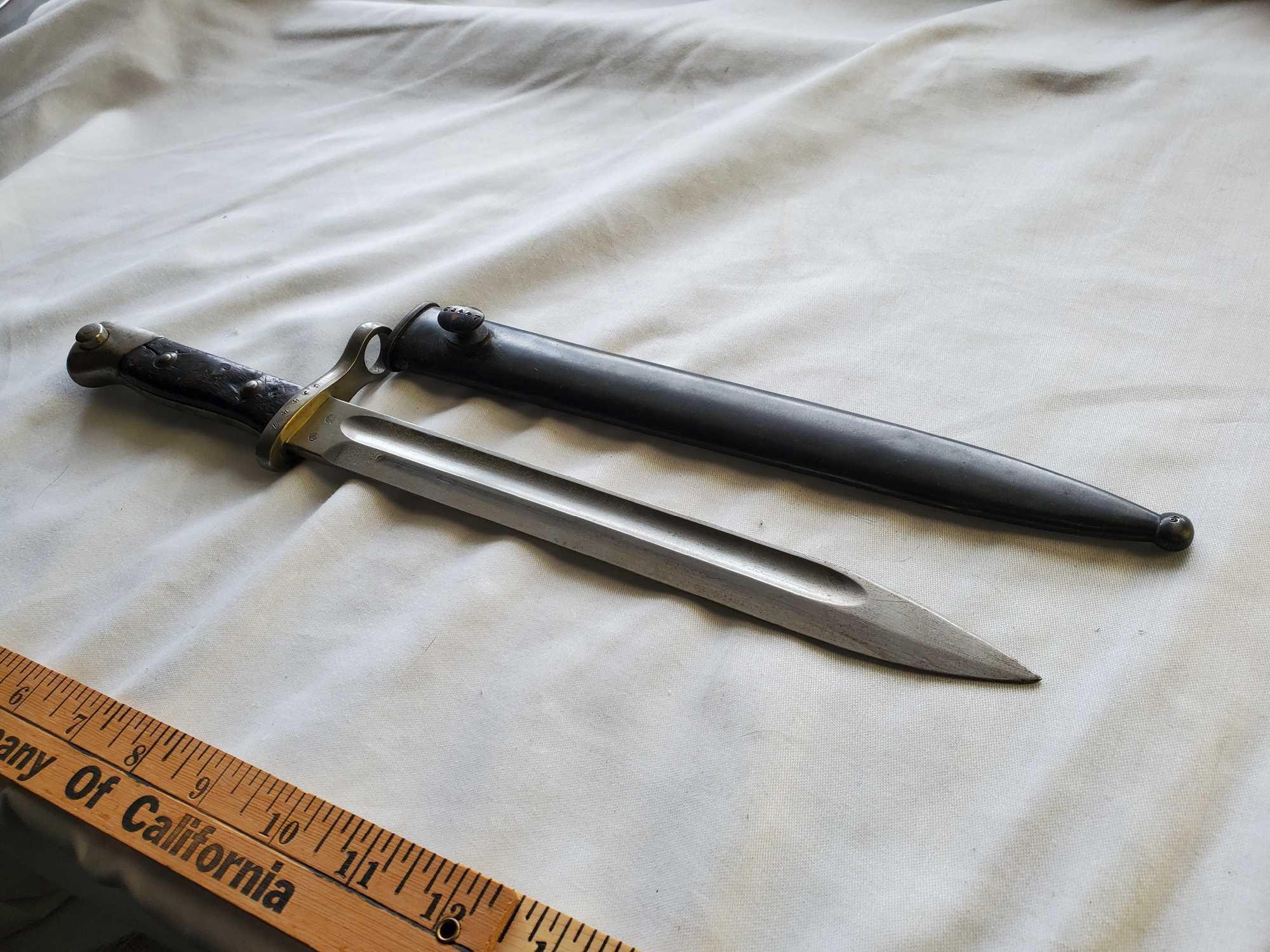 WEYERSBURG KIRSCHBAUM & CO BAYONET WITH SCABBARD