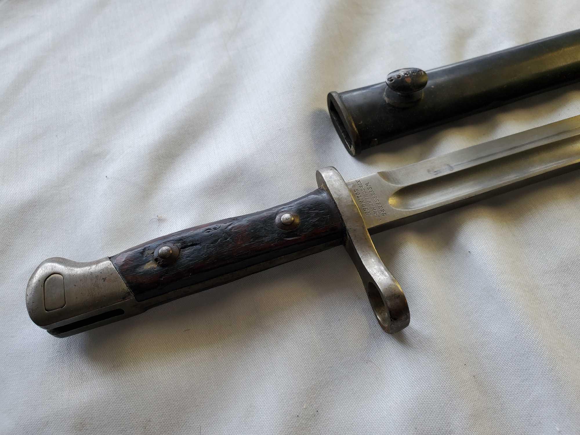 WEYERSBURG KIRSCHBAUM & CO BAYONET WITH SCABBARD