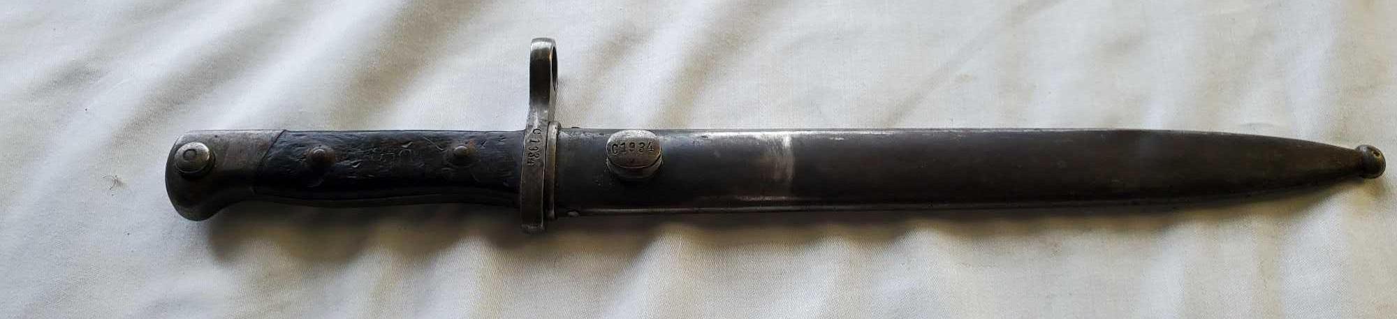 WEYERSBURG KIRSCHBAUM & CO BAYONET WITH SCABBARD