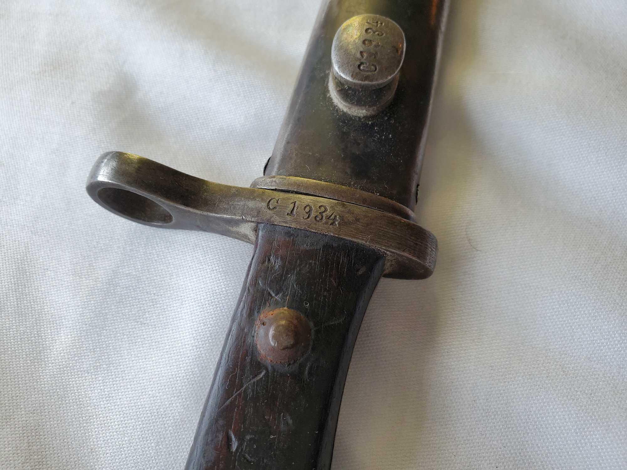 WEYERSBURG KIRSCHBAUM & CO BAYONET WITH SCABBARD
