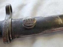 WEYERSBURG KIRSCHBAUM & CO BAYONET WITH SCABBARD