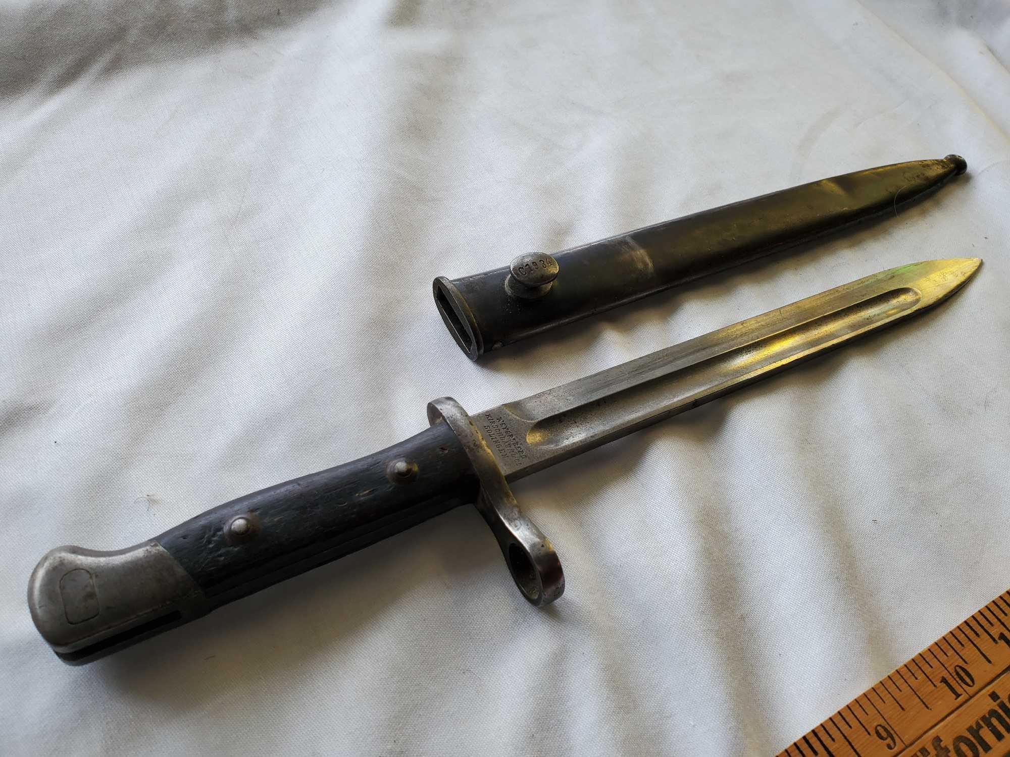 WEYERSBURG KIRSCHBAUM & CO BAYONET WITH SCABBARD