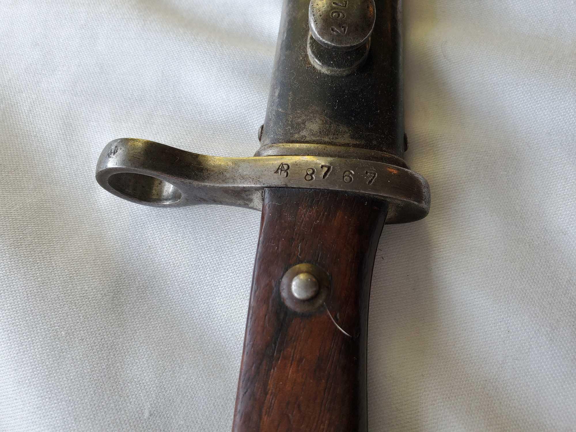WEYERSBURG KIRSCHBAUM & CO BAYONET WITH SCABBARD
