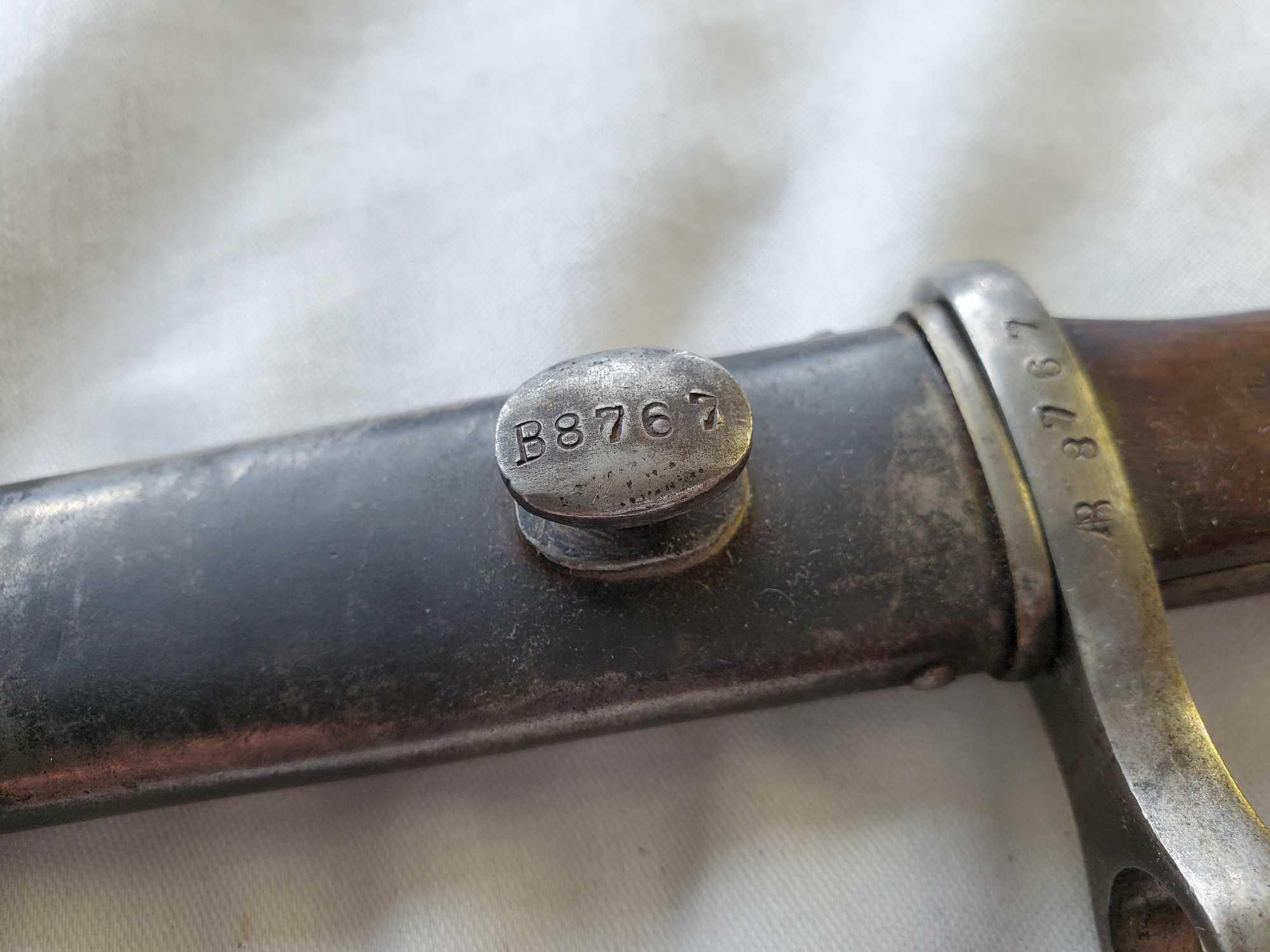 WEYERSBURG KIRSCHBAUM & CO BAYONET WITH SCABBARD