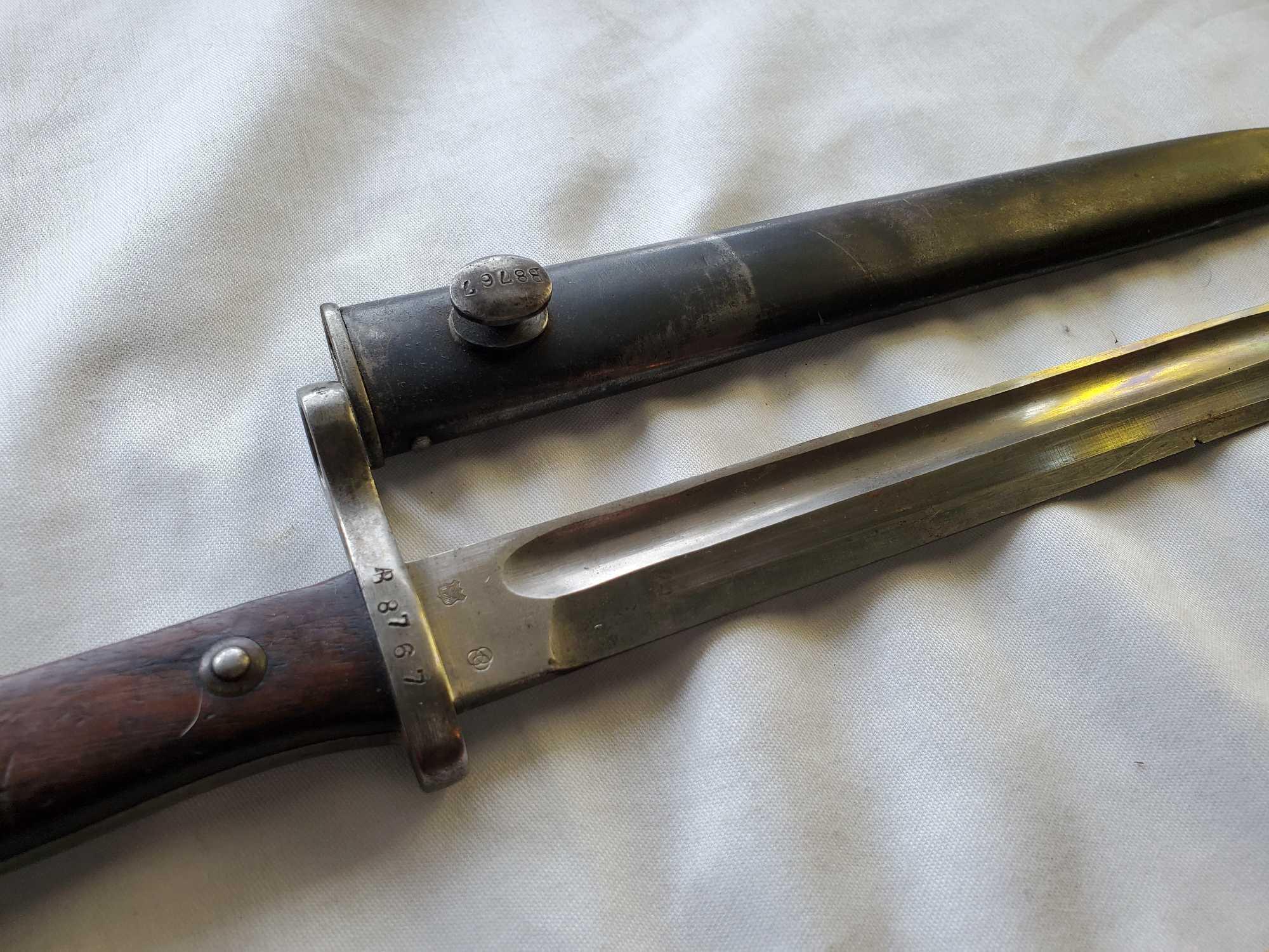 WEYERSBURG KIRSCHBAUM & CO BAYONET WITH SCABBARD