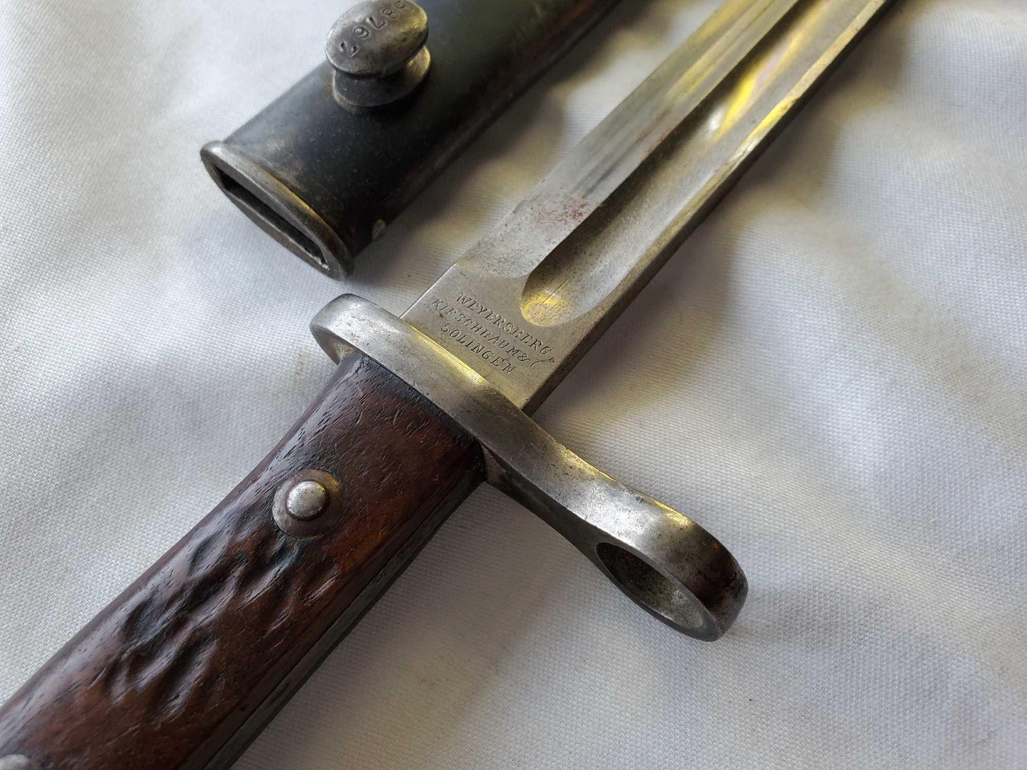 WEYERSBURG KIRSCHBAUM & CO BAYONET WITH SCABBARD