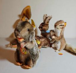 5 STEIFF CHARACTER ANIMALS