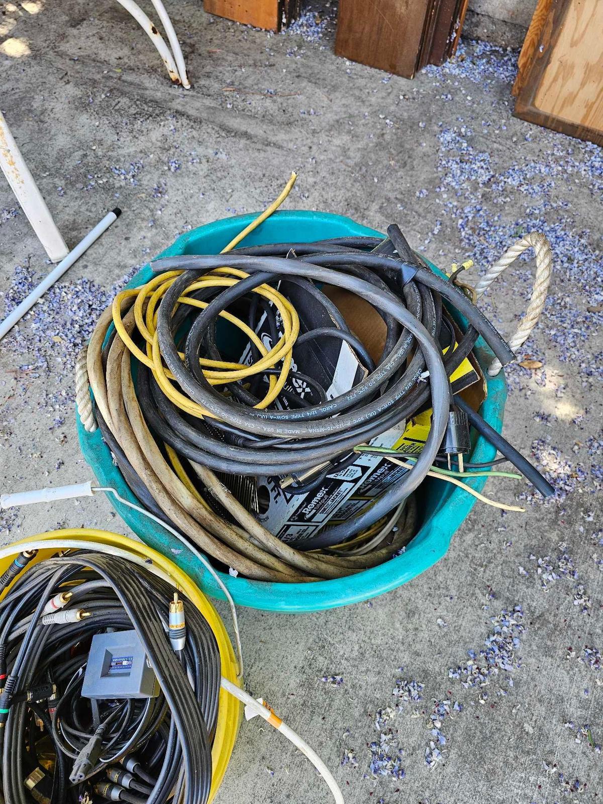 LARGE BIN OF WIRE