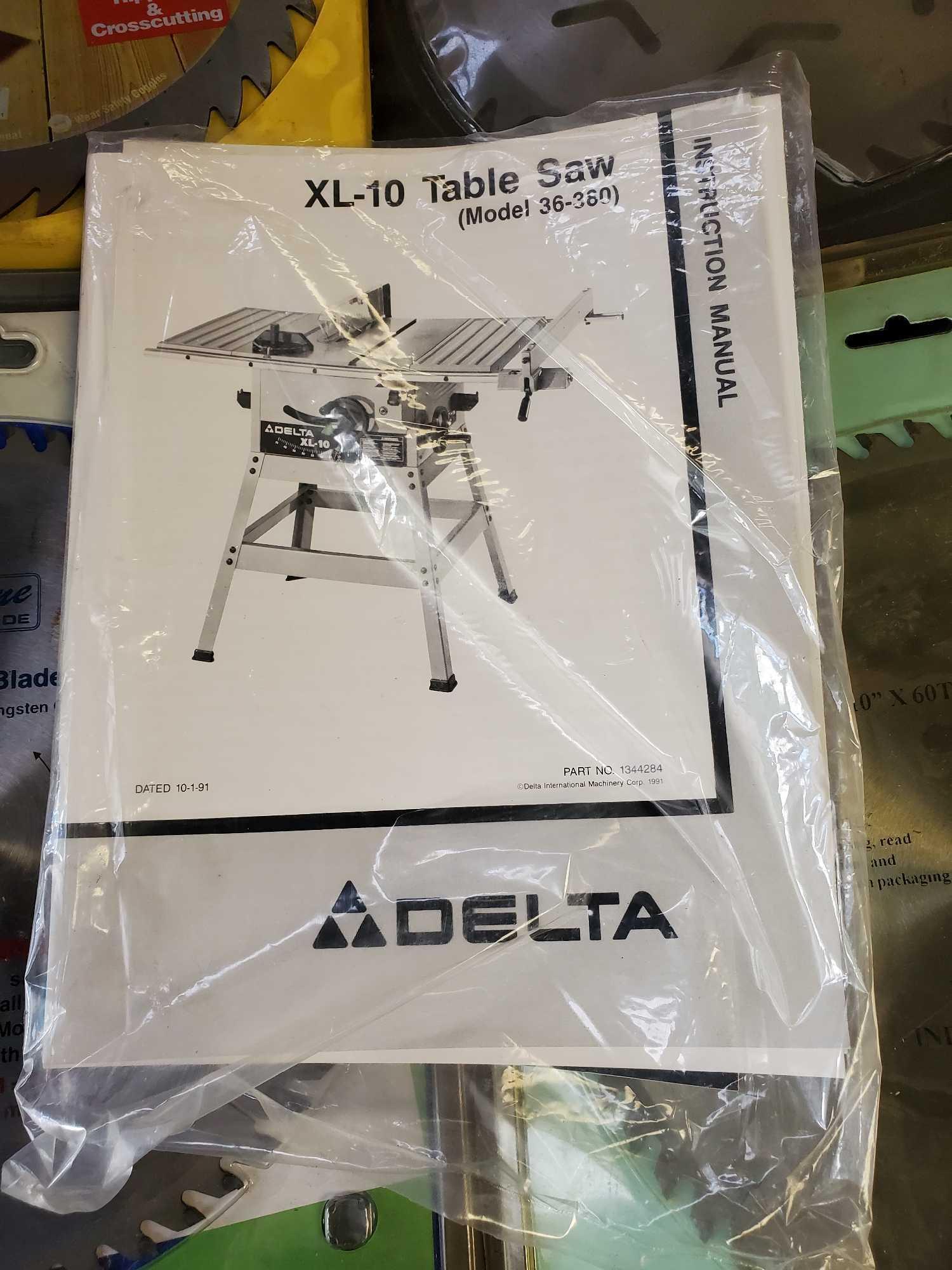 DELTA XL-10 TABLE SAW