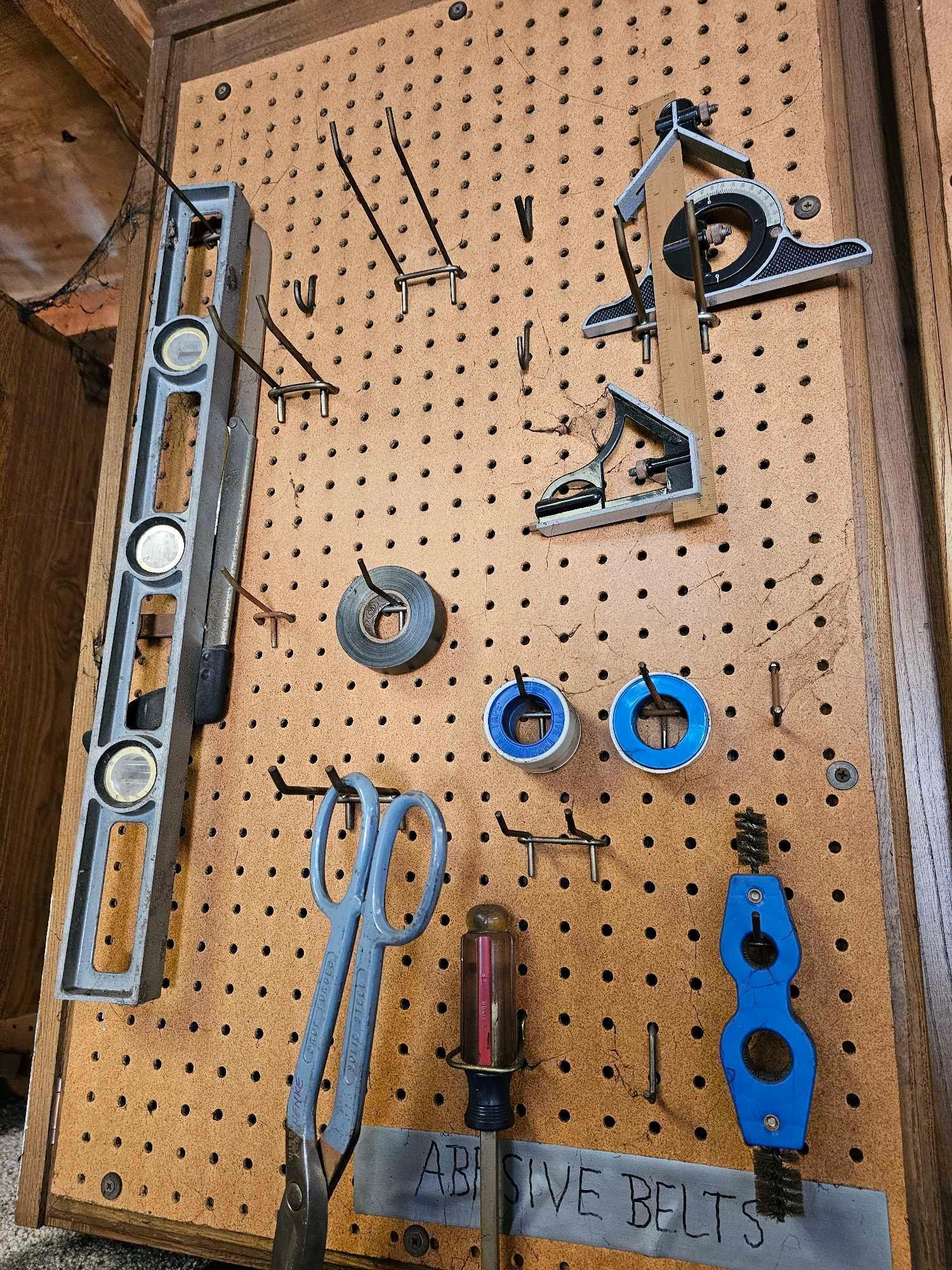 PEG BOARD WITH HAND TOOLS