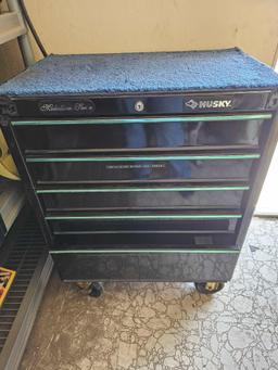 HUSKY ROLLING TOOL CART WITH HAND TOOLS