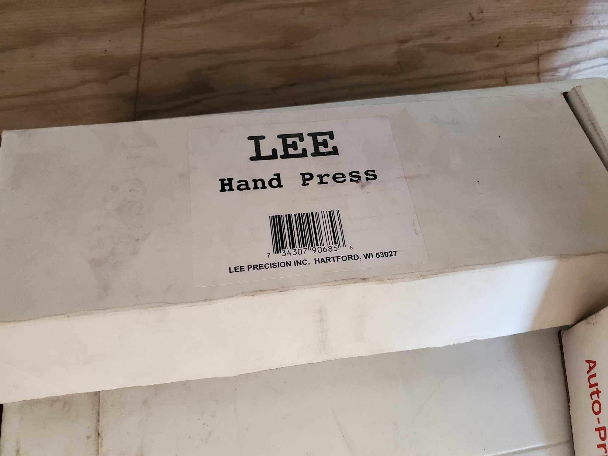 PLASTIC BIN OF LEE DIES AND TOOLS