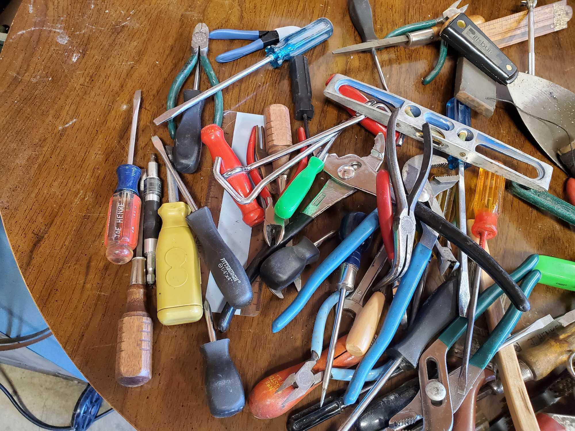 BOX FULL OF HAND TOOLS