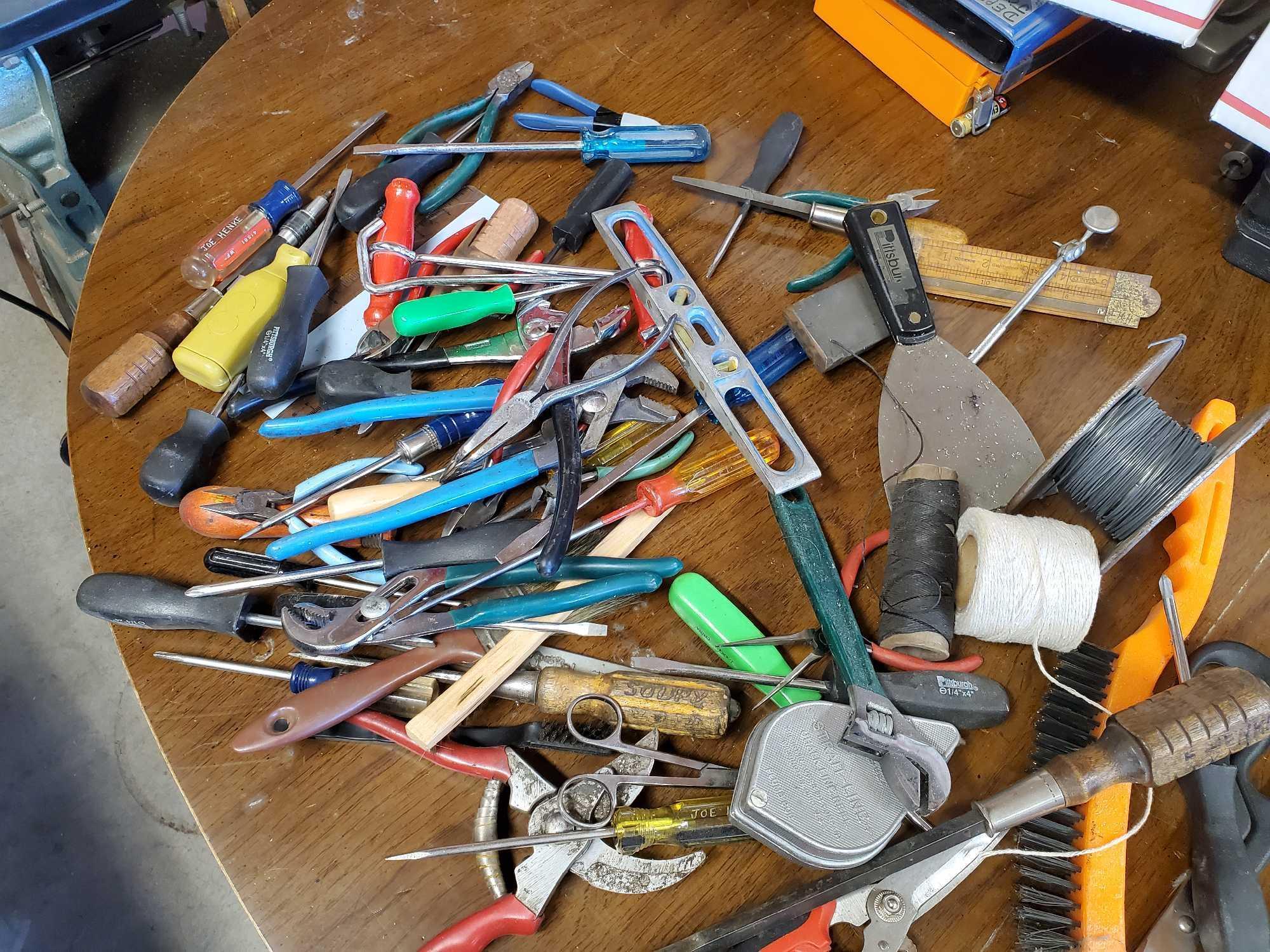 BOX FULL OF HAND TOOLS