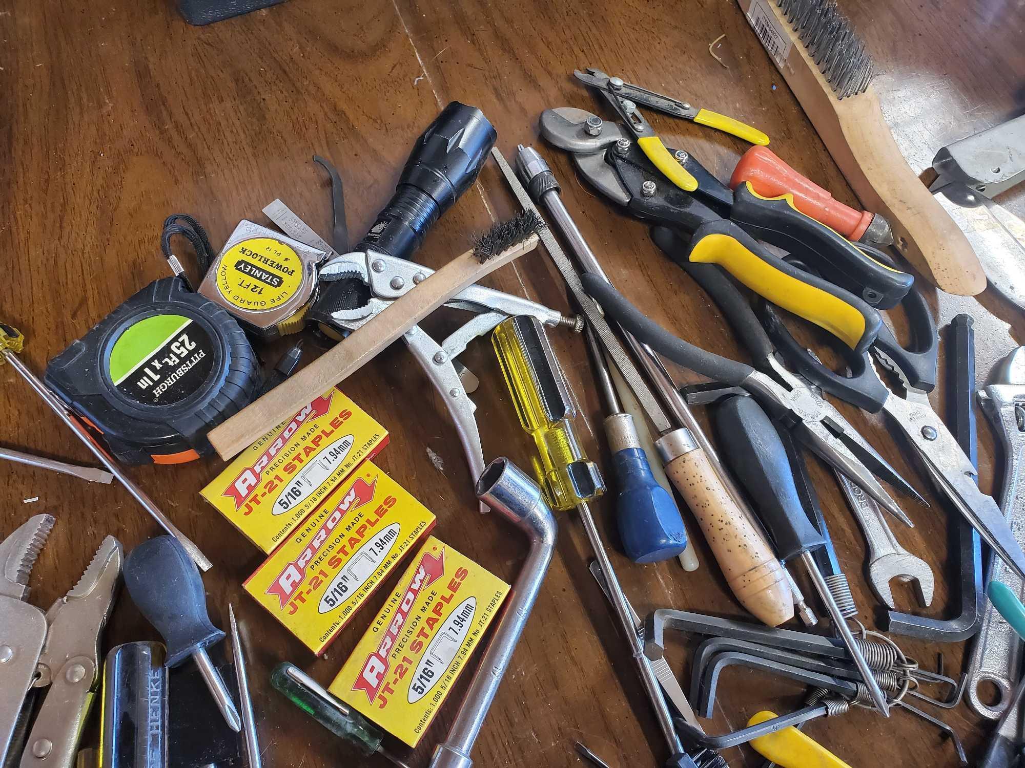 BOX FULL OF HAND TOOLS