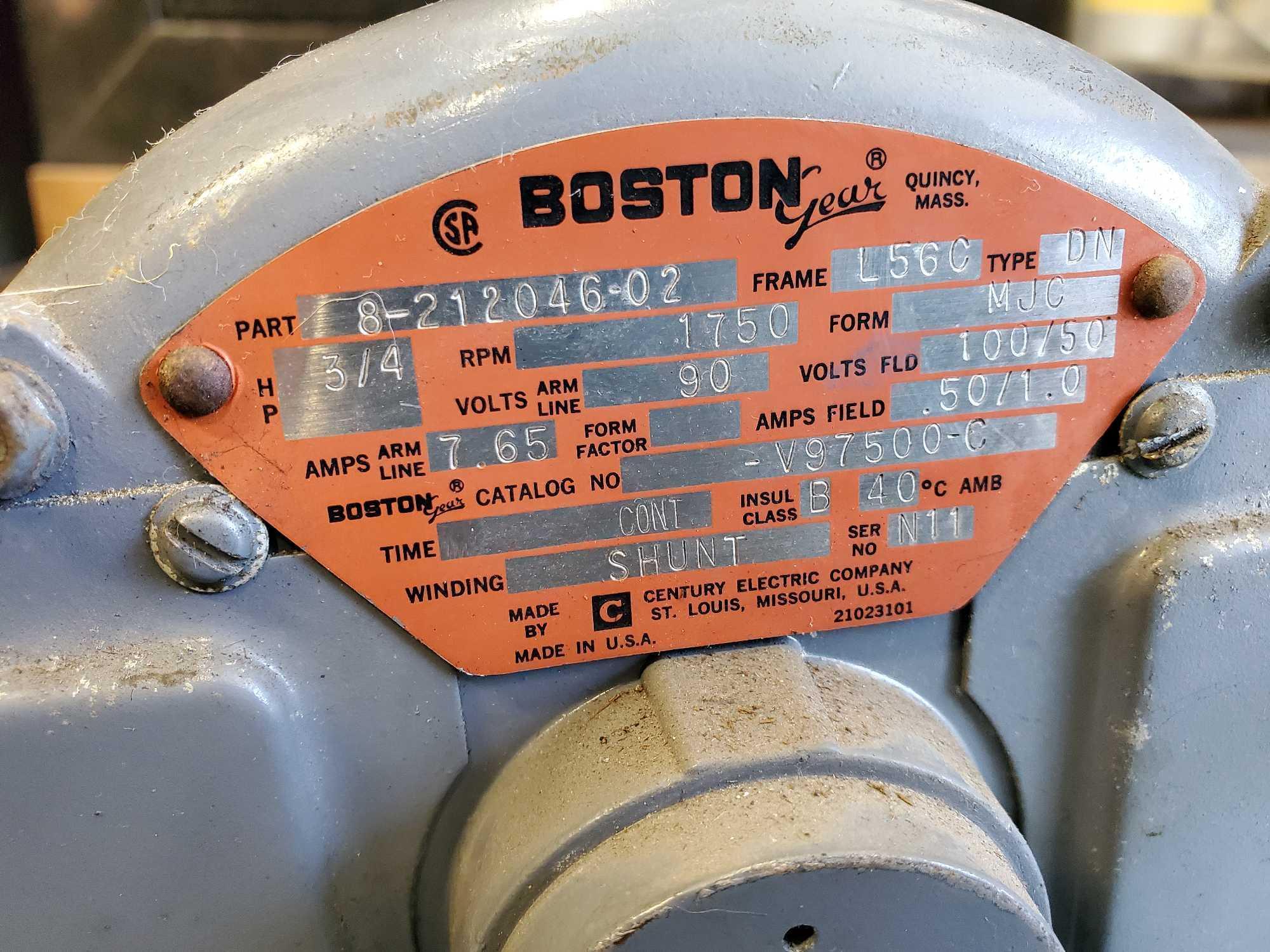 BOSTON GEAR 3/4 HP ELECTRIC MOTOR WITH REDUCTOR