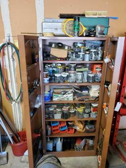 METAL CABINET WITH CONTENTS