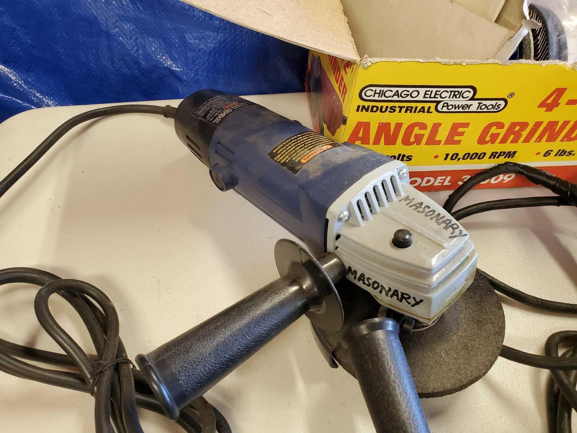 8 CORDED POWER TOOLS AND GRINDING WHEELS
