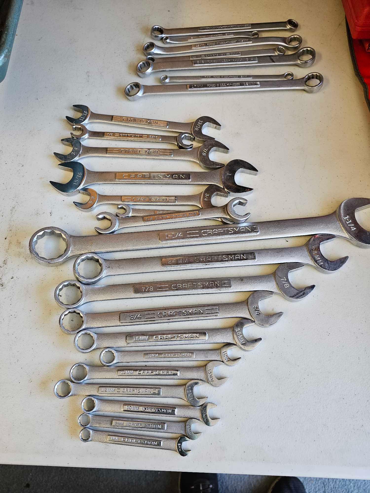 CRAFTSMAN BOXED AND OPEN END WRENCHES