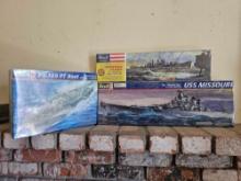 3 REVELL CARRIERS AND BOAT MODELS