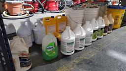 PAINT AND CHEMICAL CONTENTS UNDER SHELF