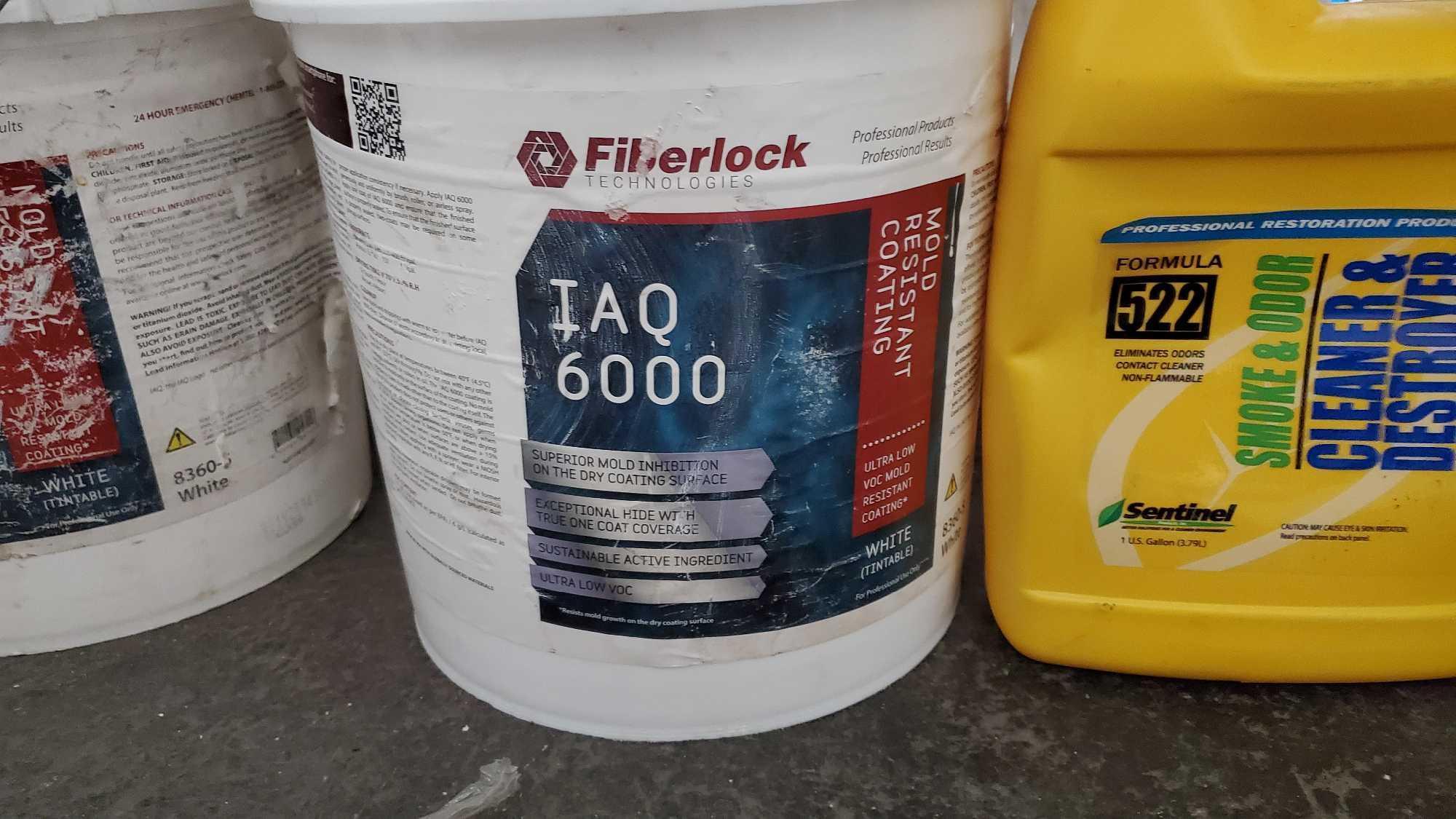 PAINT AND CHEMICAL CONTENTS UNDER SHELF