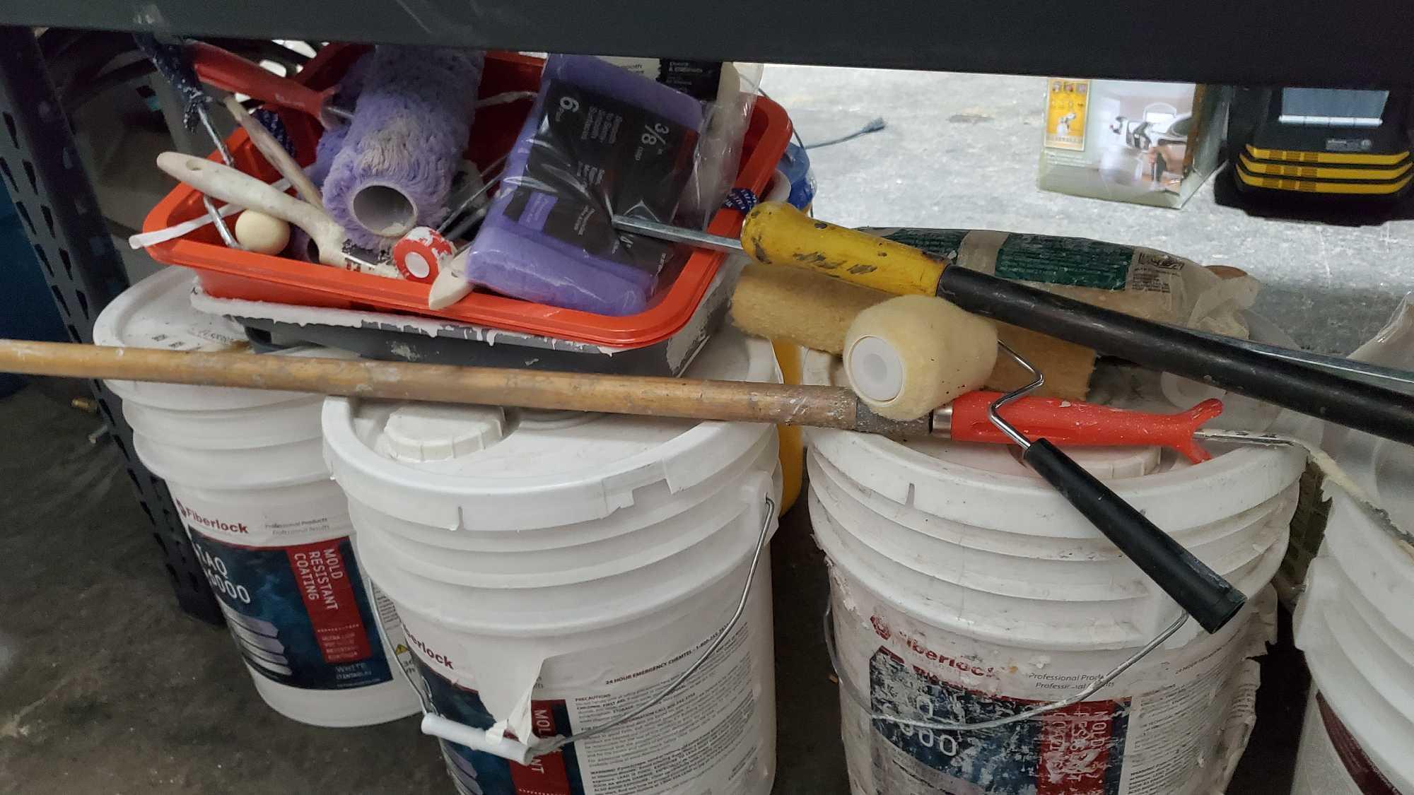 PAINT AND CHEMICAL CONTENTS UNDER SHELF