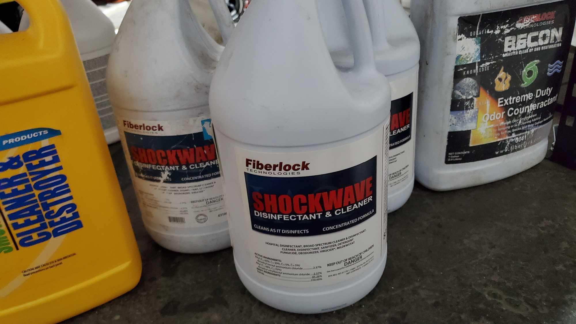 PAINT AND CHEMICAL CONTENTS UNDER SHELF