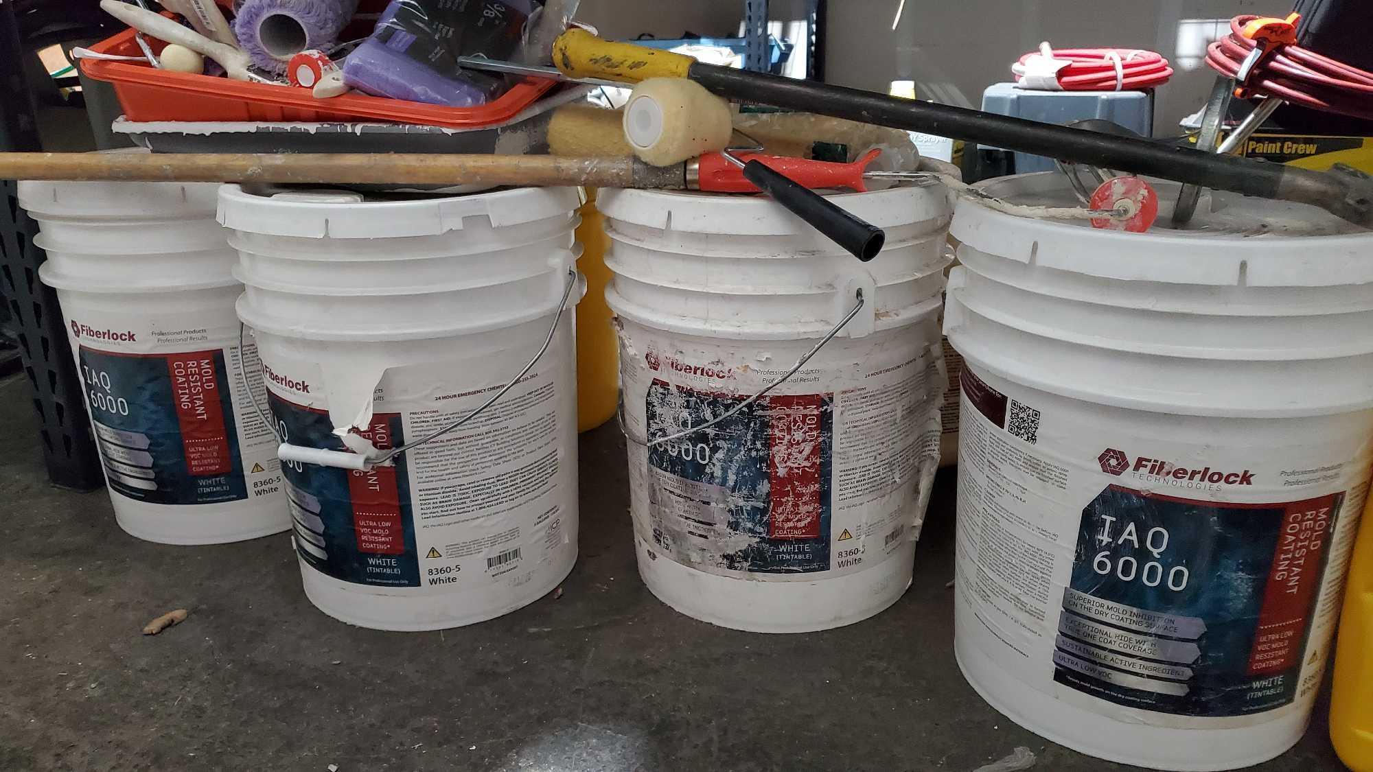 PAINT AND CHEMICAL CONTENTS UNDER SHELF