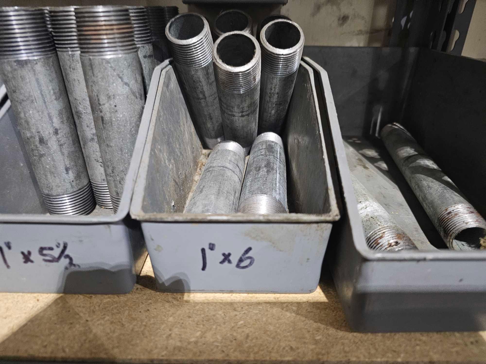 GALVANIZED PIPES W/SHELVING