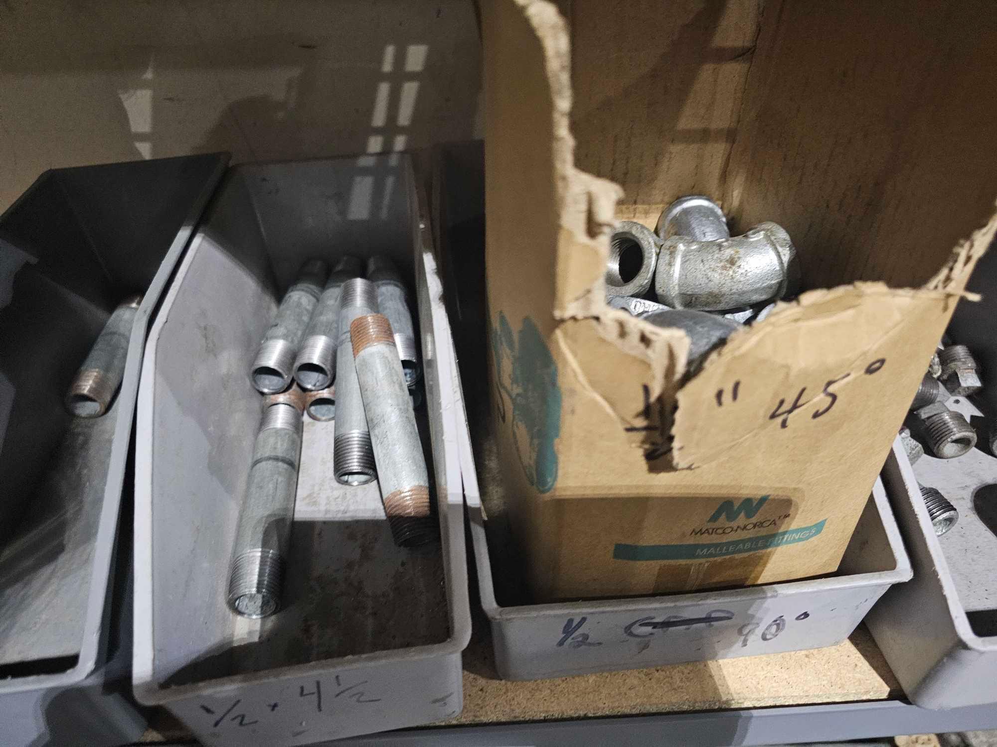 GALVANIZED PIPES W/SHELVING