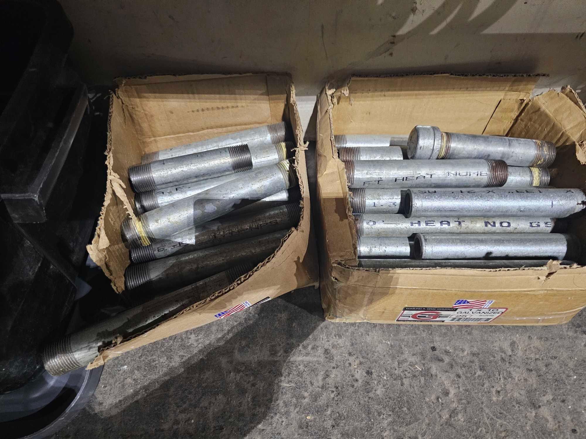 GALVANIZED PIPES W/SHELVING