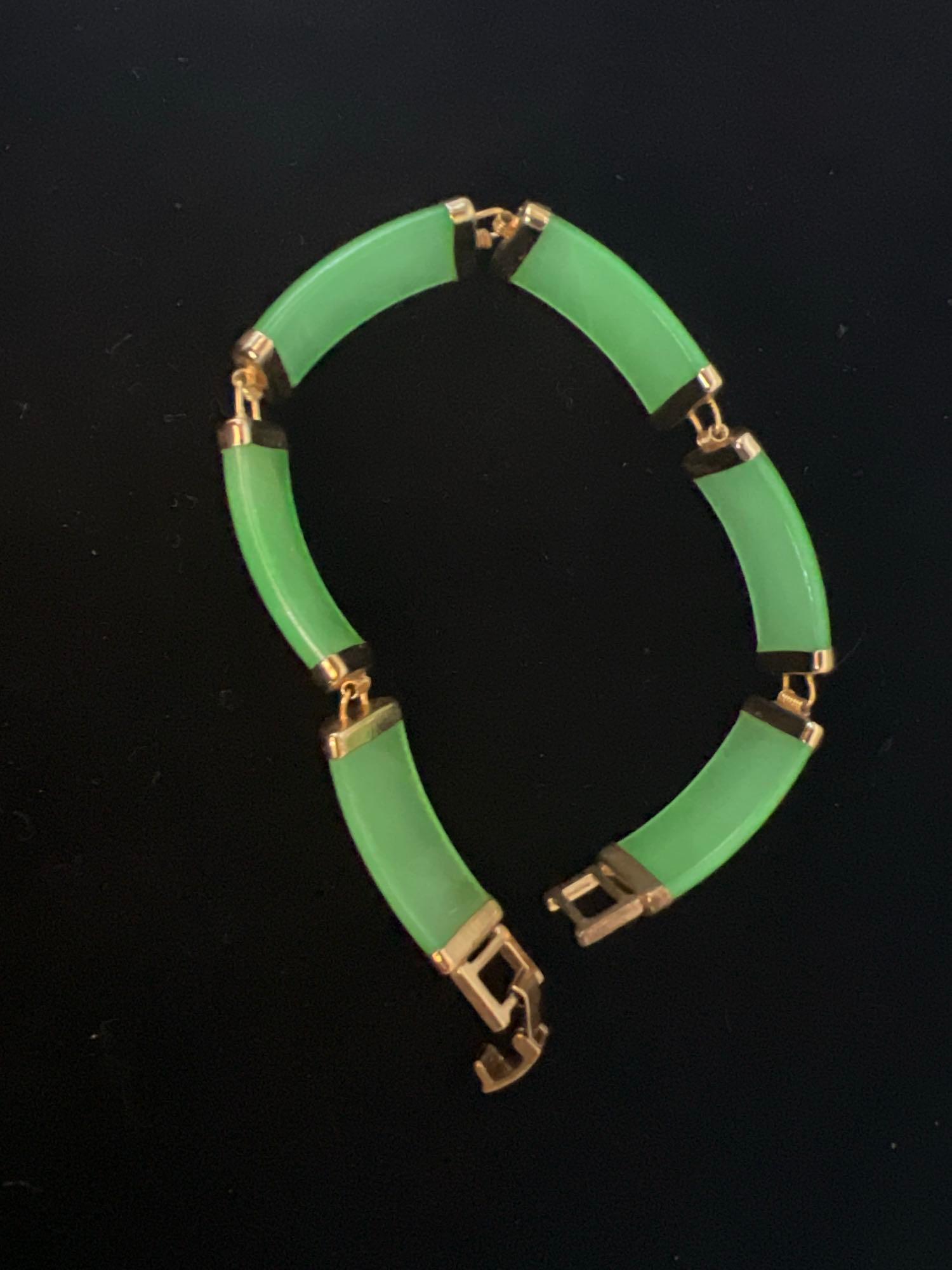 14K JADE BRACELET