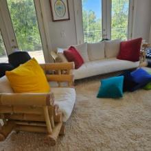 BAMBOO COUCH AND CHAIR