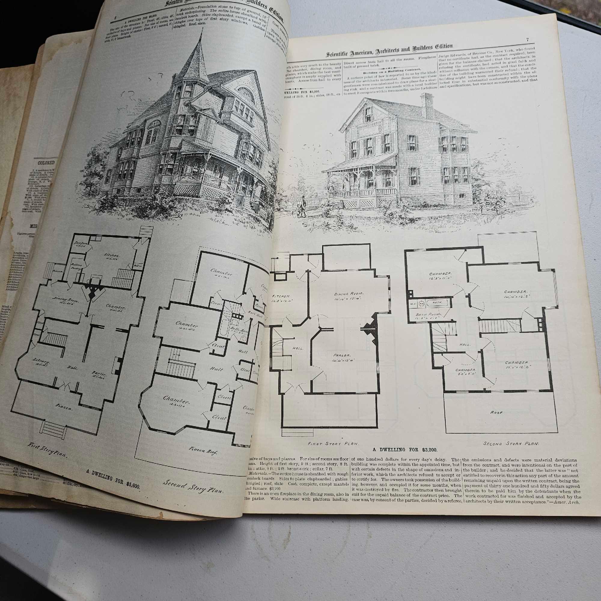 VINTAGE ARCHITECT BUILDERS BOOK 1880S