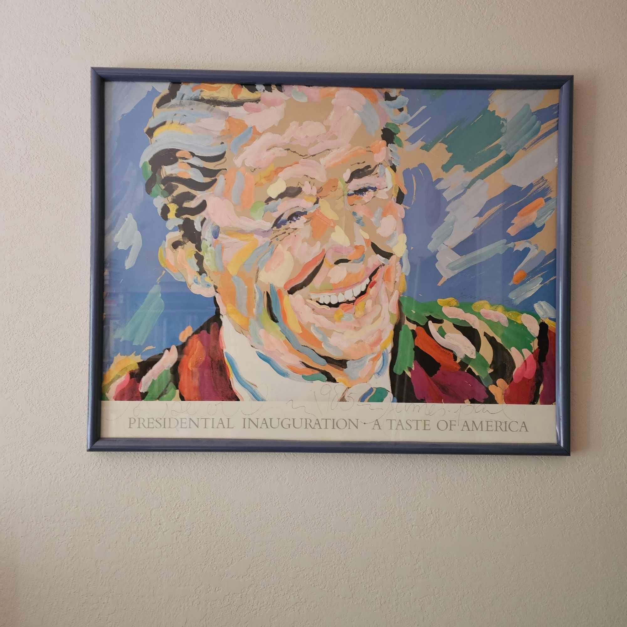 1985 SIGNED PRESIDENT REAGAN POSTER