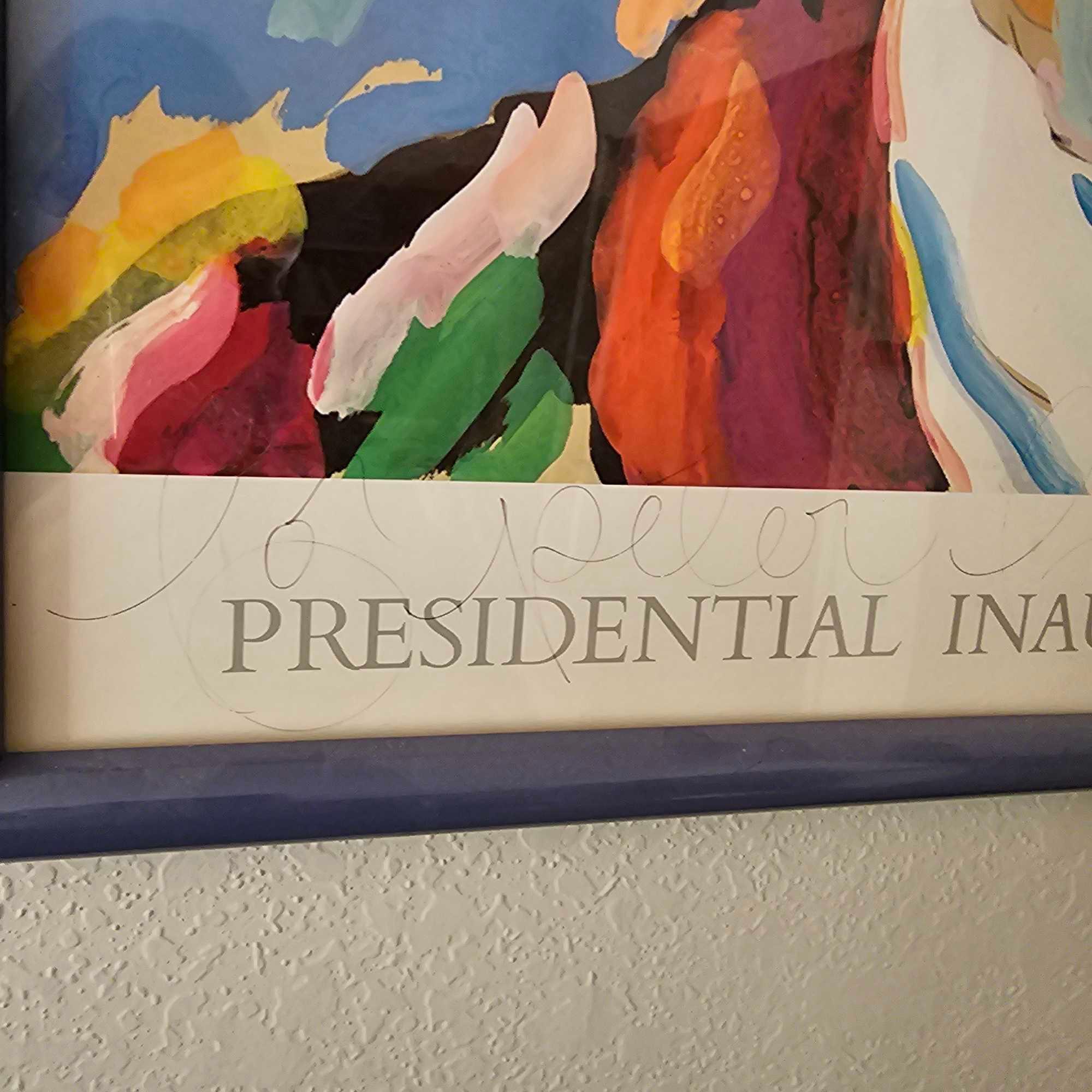 1985 SIGNED PRESIDENT REAGAN POSTER