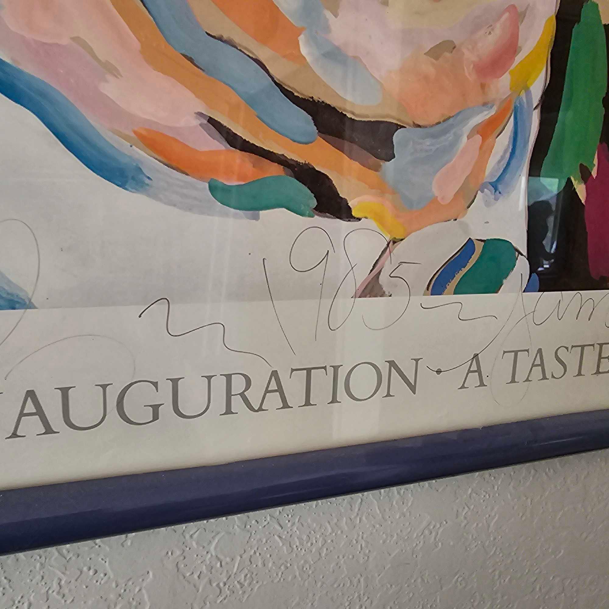1985 SIGNED PRESIDENT REAGAN POSTER