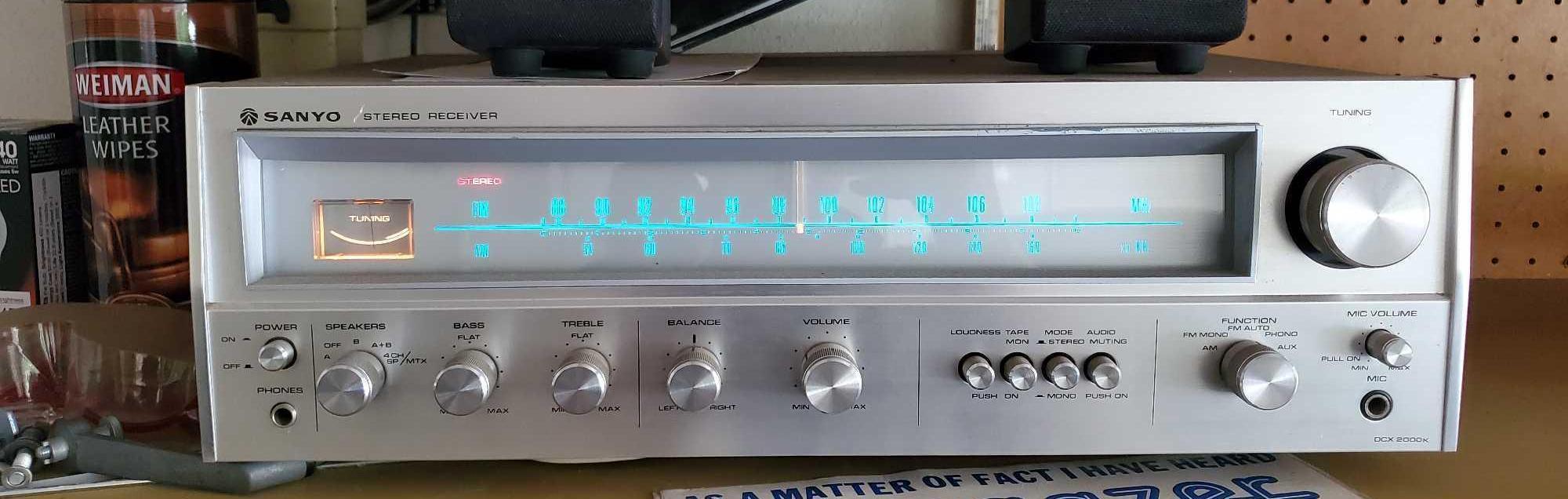 SANYO STEREO RECEIVER & SPEAKERS