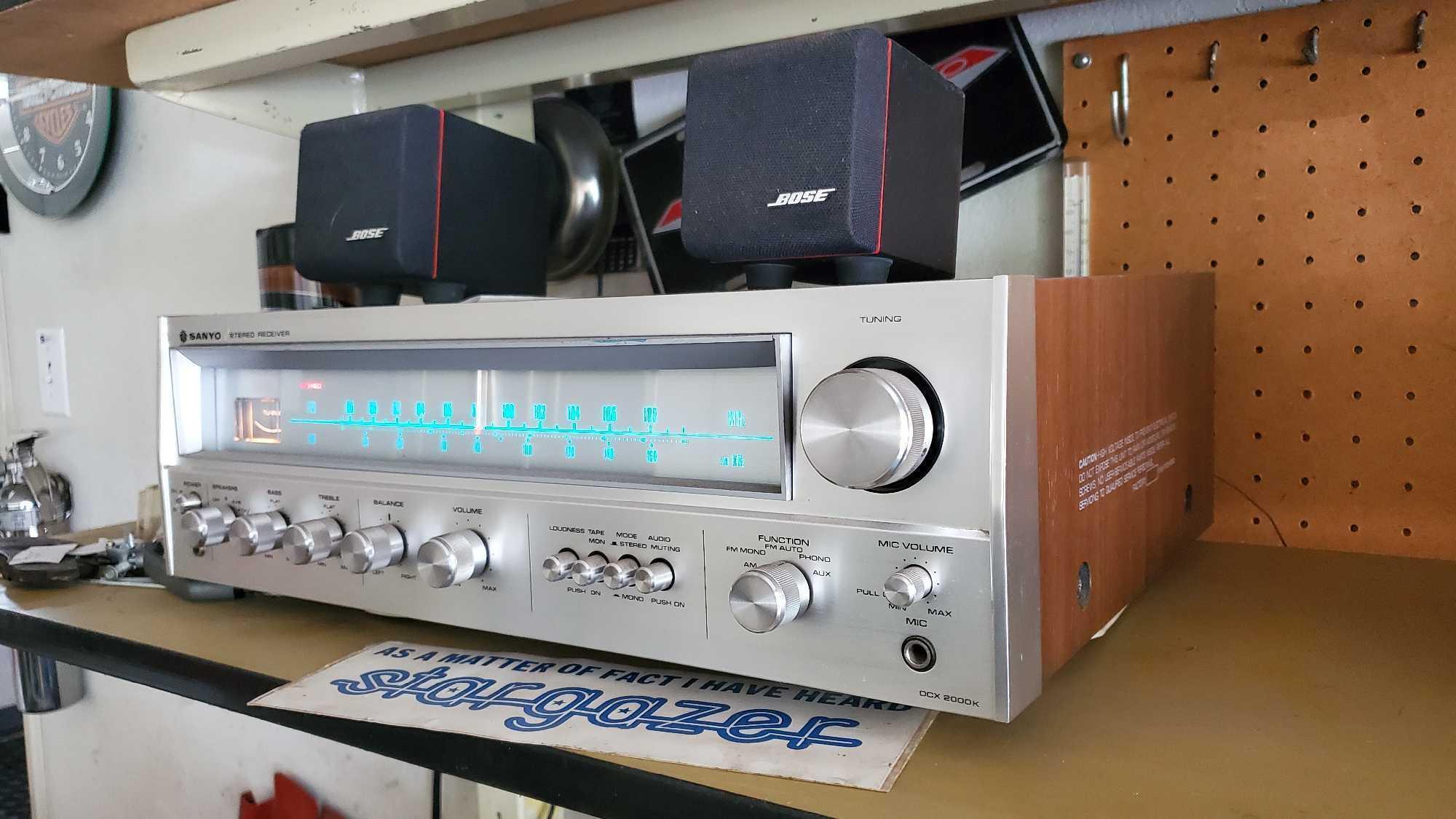 SANYO STEREO RECEIVER & SPEAKERS